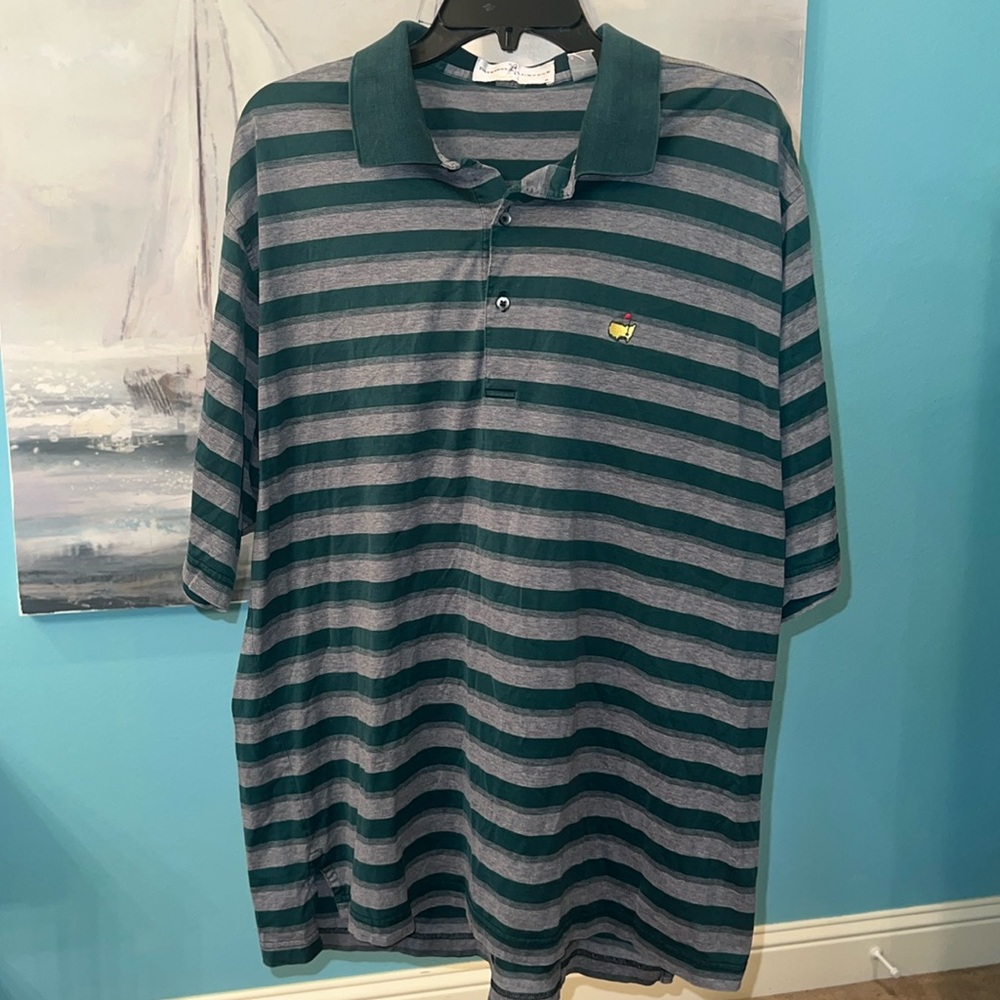 Fairway & Greene Masters Striped Golf Polo Shirt, XL